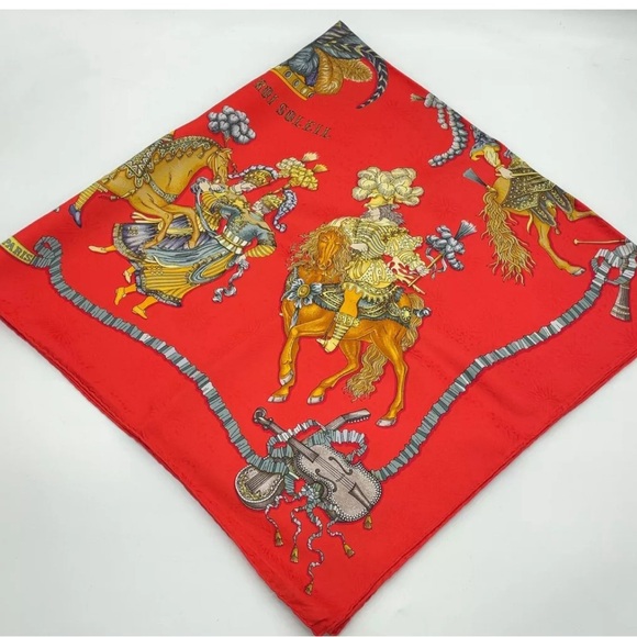 HERMES Carre 90 90th Anniversary of the Sun King Silk Scarf - Picture 8 of 11